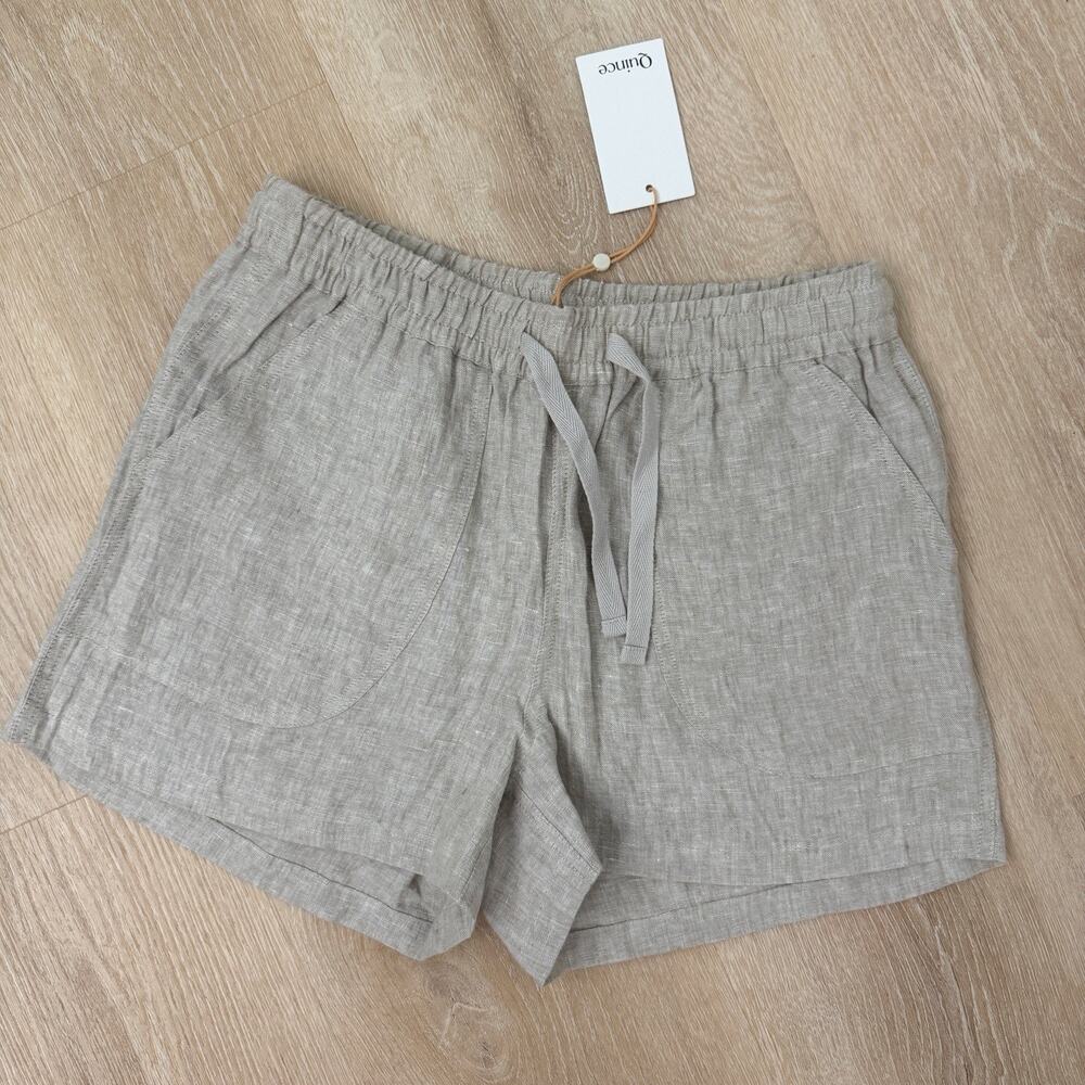 NWT! Women’s Quince European Linen Flax Shorts 100% Linen Pull On Shorts Size S